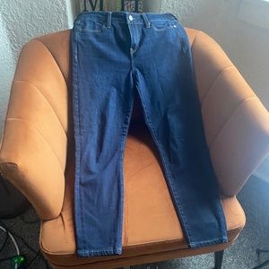 Liverpool Dark Rinse Ankle Skinny Jeans